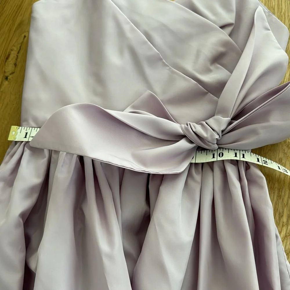 Lilac dress sz3. Vintage T-length dress made of taffeta poly blend.. - Picture 11 of 11